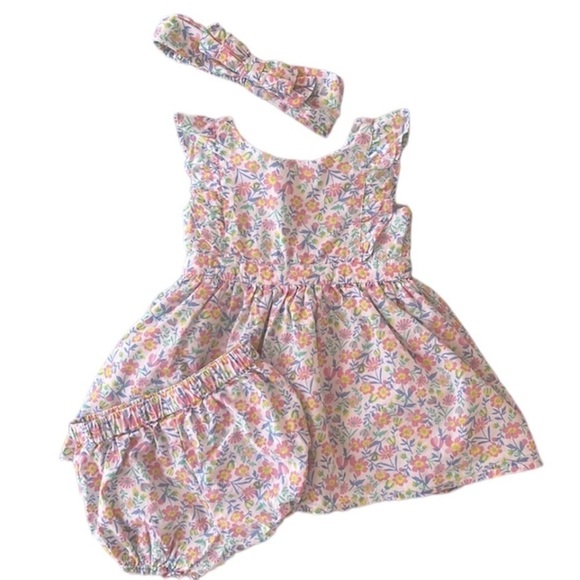 Tommy Bahama Floral Print 3 Piece Outfit Top Bottom & Headband - Picture 2 of 12